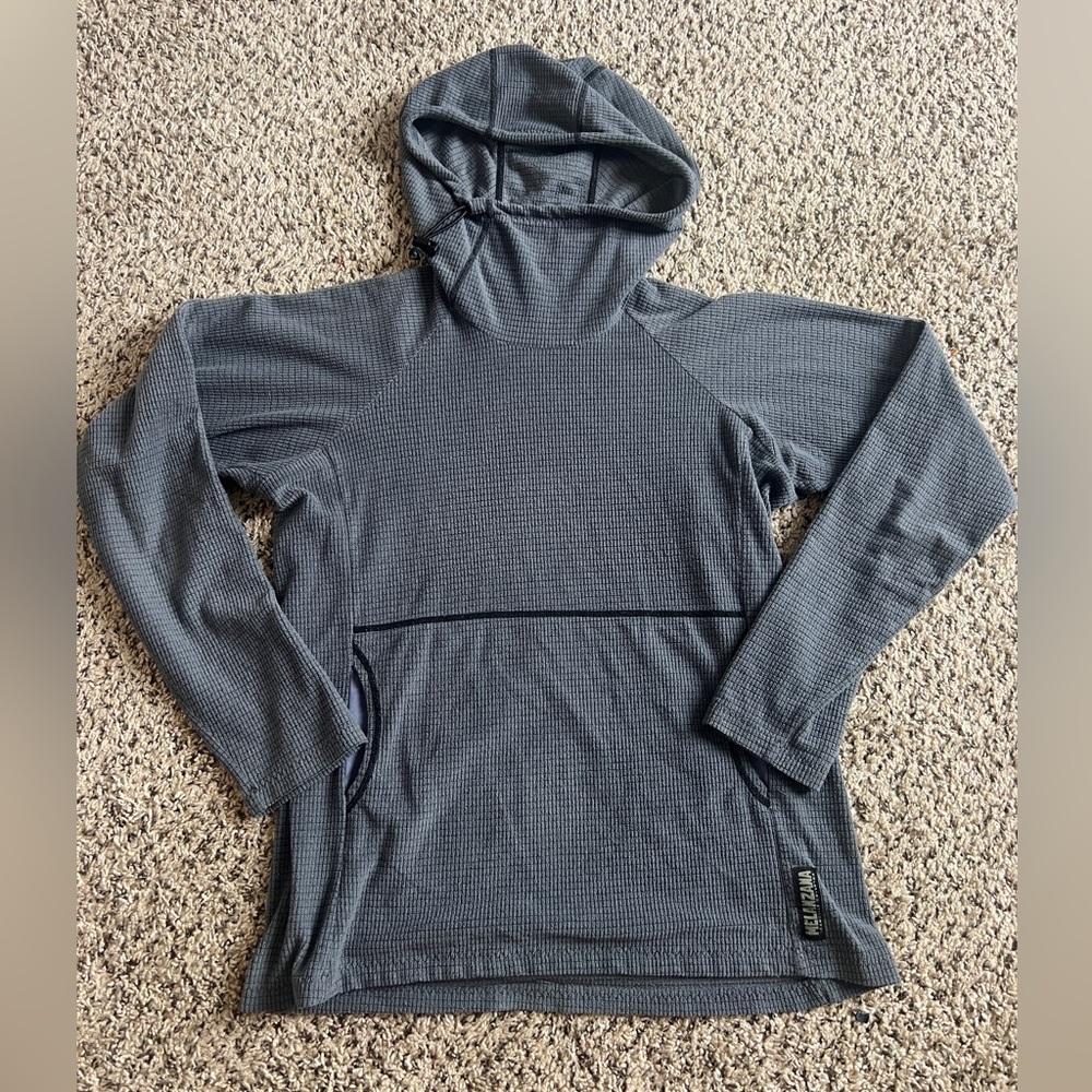Gray Melanzana Micro Grid Hoodie